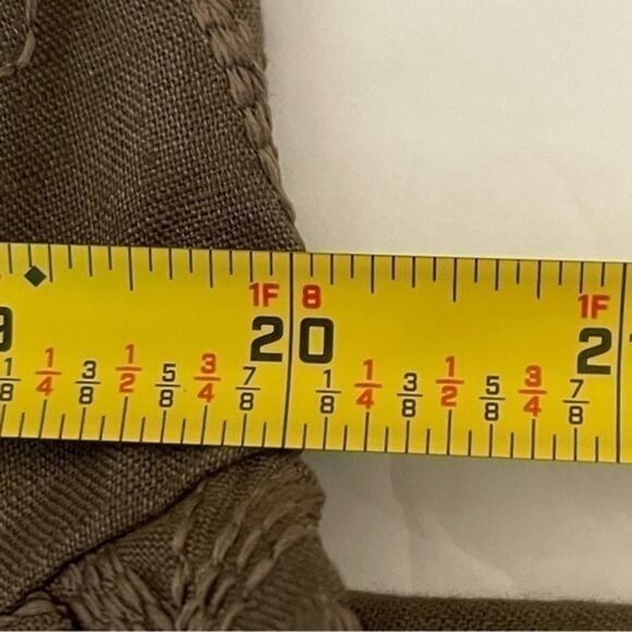 Punt Roma Taupe 100% Linen Embroidered Lace Cottage Coastal Jacket NWT Size 8 - Picture 11 of 12